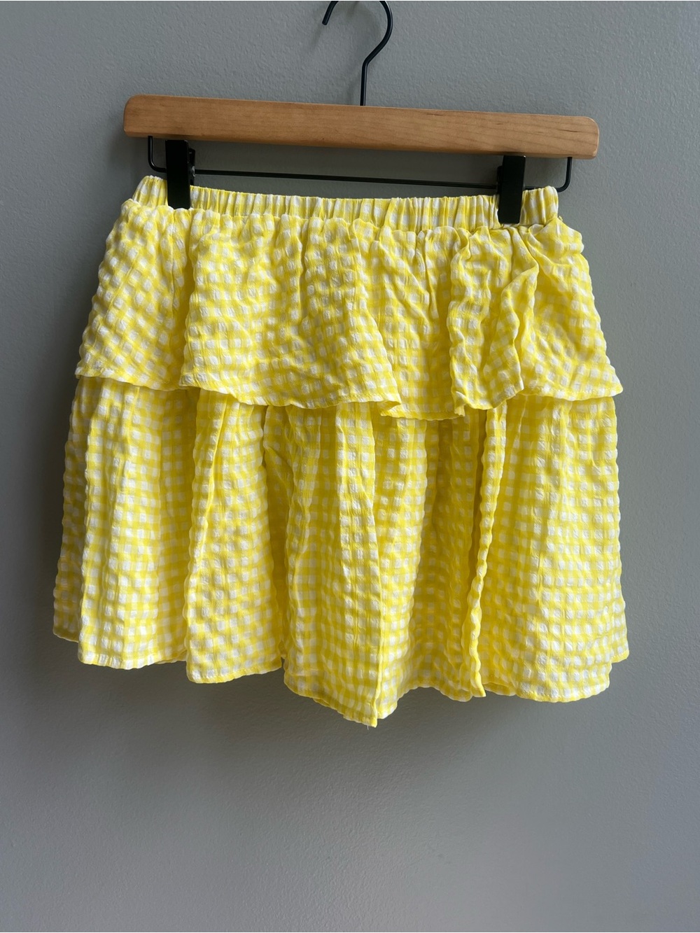 Meet Me in Santorini Here We Go Again Always Sunny Here Gingham Mini Skirt